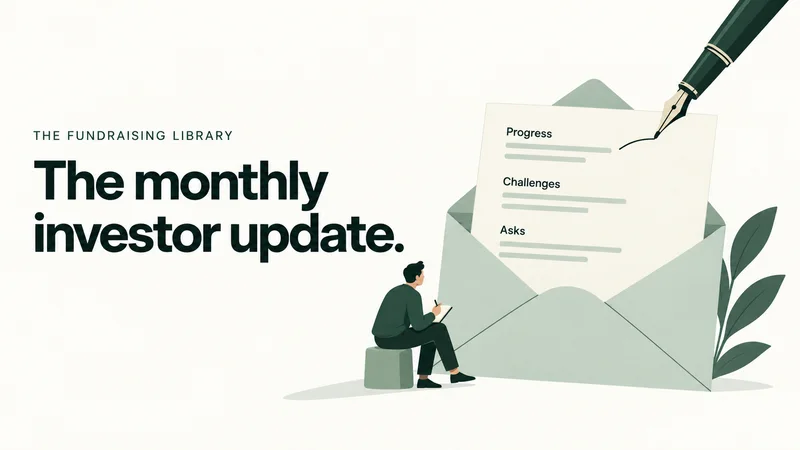 Founder preparing an update letter covering progress, challenges and asks