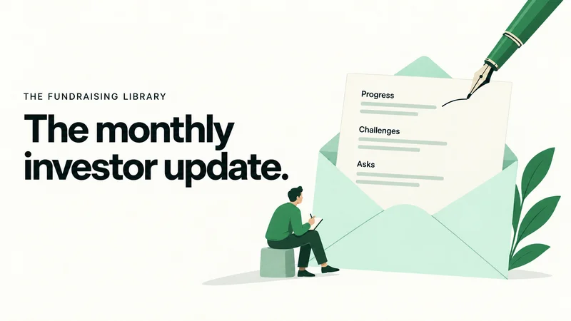 Founder preparing an update letter covering progress, challenges and asks