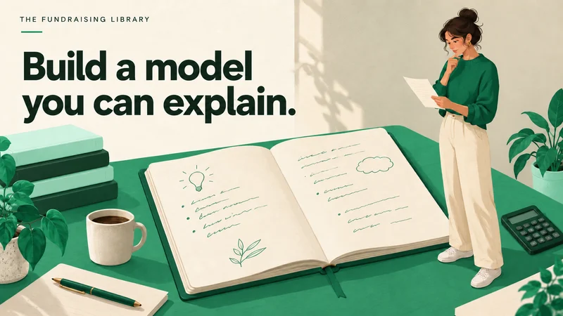 Founder reviewing an open planning notebook